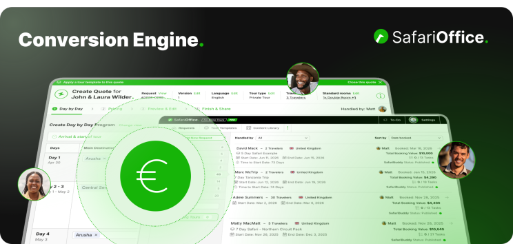 SafariOffice interface with conversion engine title